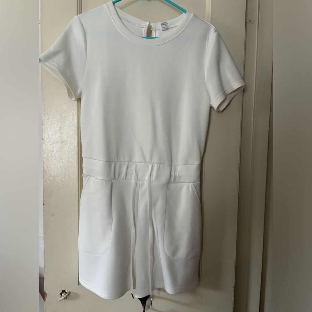 Anrabess White Short Sleeve Romper